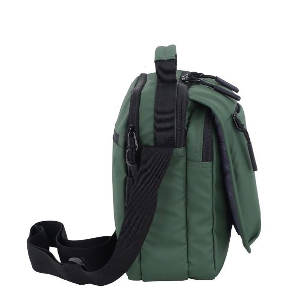 Τσάντα ανδρική ώμου & χεριού χακί Discover Urban Handle Shoulder Bag D03445.11 Khaki