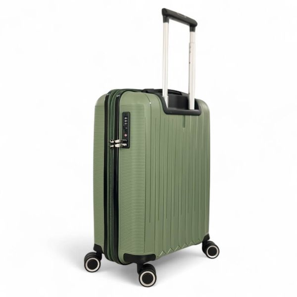 Cabin Hard Expandable Luggage 4 Wheels Rain 4W RB80152 55cm Green