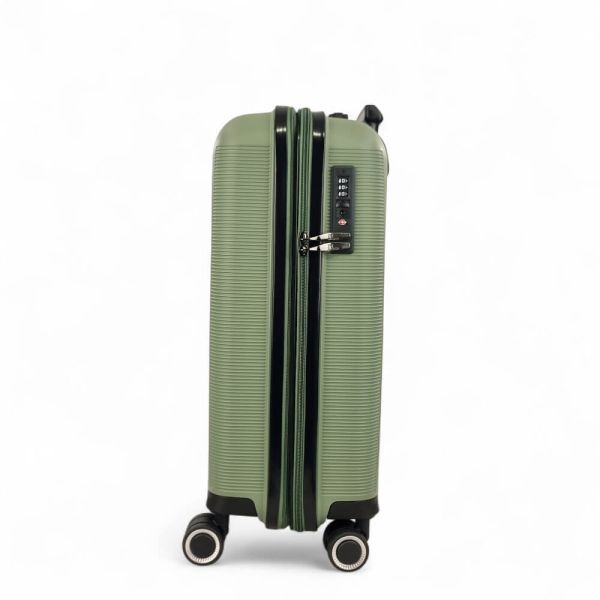 Cabin Hard Expandable Luggage 4 Wheels Rain 4W RB80152 55cm Green
