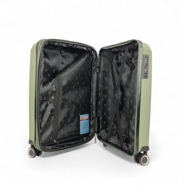 Cabin Hard Expandable Luggage 4 Wheels Rain 4W RB80152 55cm Green
