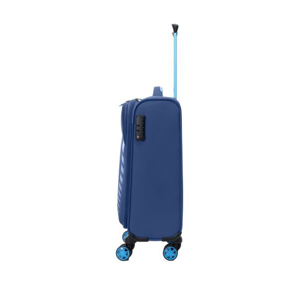 Βαλίτσα μαλακή καμπίνας μπλε με 4 ρόδες Dielle 30-60 Navy