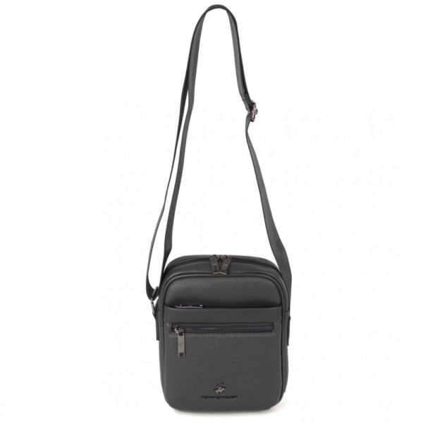 Τσαντάκι ώμου μαύρο ανδρικό Beverly Hills Polo Club Wall Street Shoulder Bag BH-8512