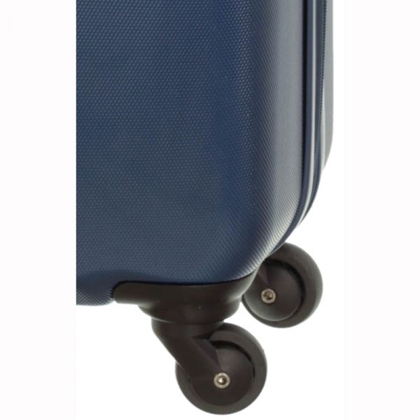 Βαλίτσα σκληρή μεγάλη μπλε με 4 ρόδες Dielle 248 70, λεπτομέρεια τροχοί