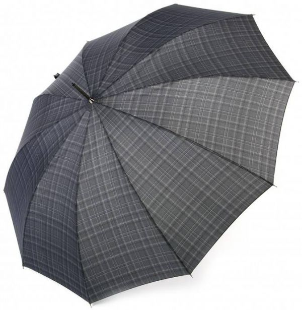Long Automatic Stick Umbrella With Wooden Handle Knirps T.771 Stick Long AC Men's Prints Check