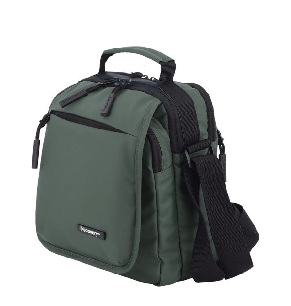 Τσάντα ανδρική ώμου & χεριού χακί Discover Urban Handle Shoulder Bag D03445.11 Khaki