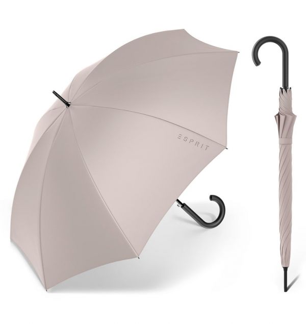 Long Automatic Umbrella Esprit AC Eco Taupe Grey