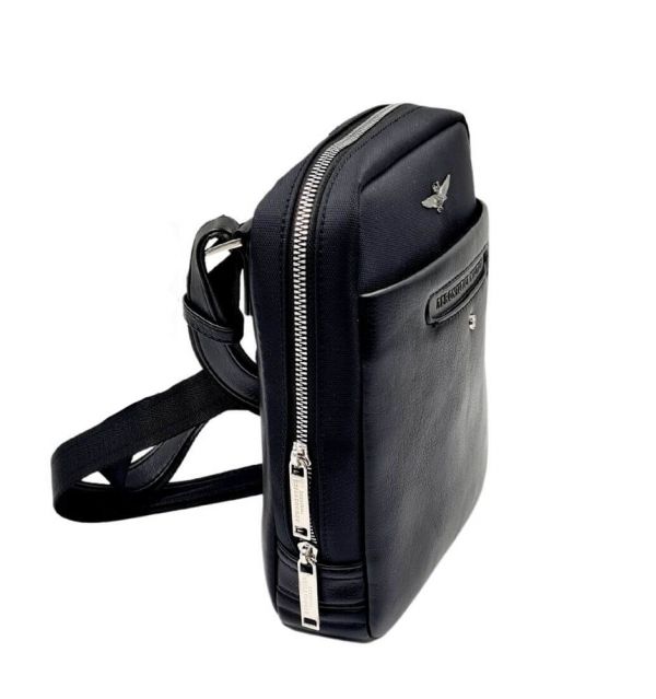 Τσαντάκι ώμου ανδρικό μαύρο Aeronautica Militare Sky Shoulder Bag Black