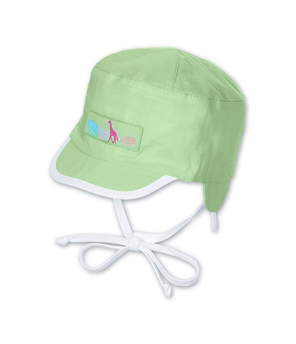 Summer Cotton Cap Double Face With UV Protection Sterntaler Checked / Light Green