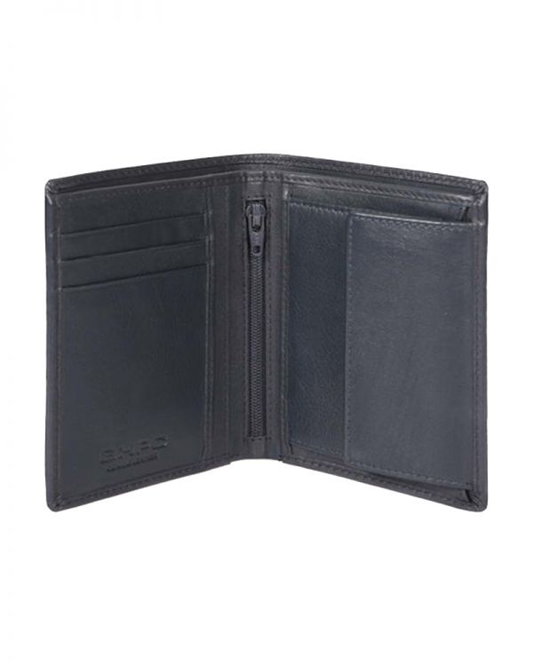 Men's Leather Vertical Wallet Beverly Hills Polo Club Black BH-936